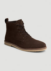 American Tall Outlet | Suede Crepe Sole Boots for Tall Men in Dark Brown