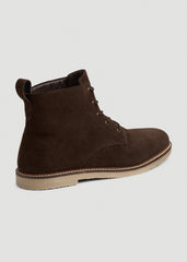 American Tall Outlet | Suede Crepe Sole Boots for Tall Men in Dark Brown