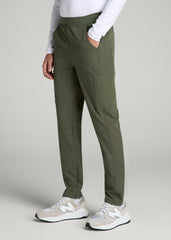 American Tall Sale | Cargo Scrub Pants for Tall Men in Clover Green