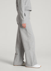American Tall Sale | Everyday Terry Midrise Wide Leg Pants for Tall Women in Grey Mix