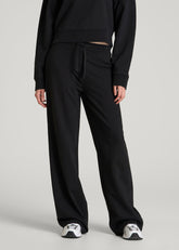 American Tall For Sale | Everyday Terry Midrise Wide Leg Pants for Tall Women in Black