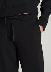 American Tall For Sale | Everyday Terry Midrise Wide Leg Pants for Tall Women in Black
