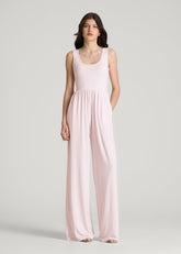 American Tall Online | Jersey Tank wide leg jumpsuit with pockets for Tall Women in Grey Lilac