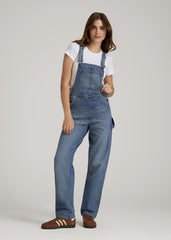American Tall Discount | Denim Overalls for Tall Women in Malibu Blue
