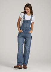 American Tall Discount | Denim Overalls for Tall Women in Malibu Blue