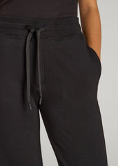 American Tall Sale | Wearever Fleece Open-Bottom Sweatpants for Tall Women in Black