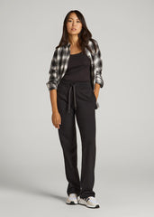 American Tall Sale | Wearever Fleece Open-Bottom Sweatpants for Tall Women in Black