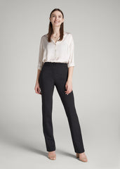 American Tall Sale | Freedom Flex Slim Straight Leg Dress Pants for Tall Women in Black
