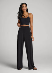 American Tall For Sale | Pull-On Breezy Wide Leg Pants for Tall Women in Black