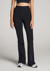 American Tall Discount | Cotton Flare Leggings for Tall Women in Black
