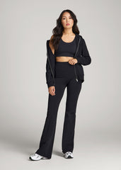 American Tall Discount | Cotton Flare Leggings for Tall Women in Black