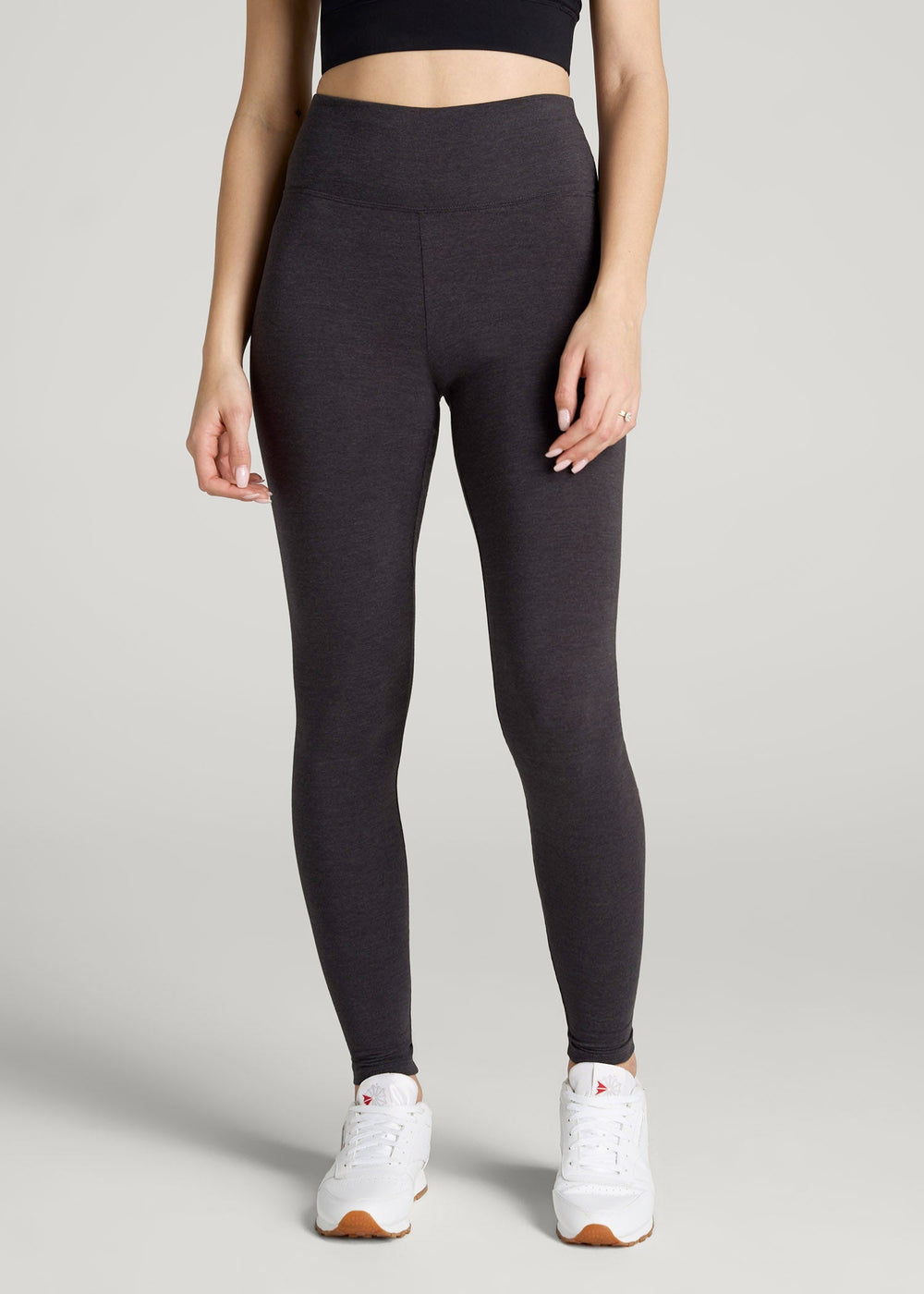 American Tall Sale | Cotton Leggings for Tall Women in Shadow Grey Mix
