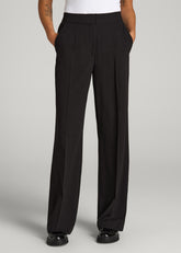 American Tall Online Shop | Flat Front Wide Leg Dress Pants for Tall Women in Black
