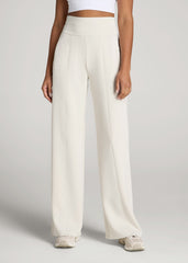 American Tall Discount | Soft Motion Wide Leg Ultra High Rise Pant for Tall Women in Pearl