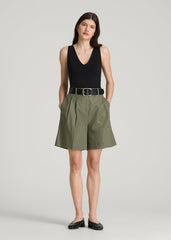 American Tall For Sale | Cotton Blend Sleeveless V-Neck Bodysuit for Tall Women in Black