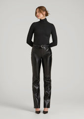 American Tall For Sale | Fitted Long Sleeve Ribbed Turtleneck Tee for Tall Women in Black