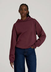American Tall Outlet | Garment Dyed Hoodie for Tall Women in Tawny Port