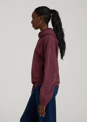 American Tall Outlet | Garment Dyed Hoodie for Tall Women in Tawny Port