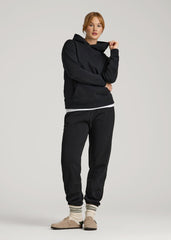 American Tall Online Shop | Wearever Fleece Relaxed Fit Hoodie for Tall Women in Black
