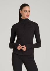 American Tall For Sale | Ultra Soft Athletic Zip Up Jacket for Tall Women in Black Mix