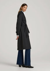 American Tall Outlet | Relaxed Trench Coat for Tall Women in Black