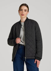 American Tall Outlet | Quilted Jacket for Tall Women in Black