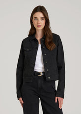 American Tall For Sale | Classic Denim Jacket for Tall Women in Black