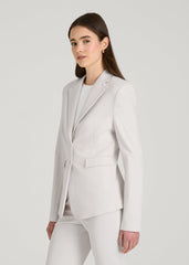 American Tall Discount | Freedom Flex Two-Button Slim-Fit Blazer for Tall Women in White Sand