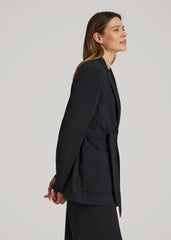 American Tall For Sale | Crepe Wrap Blazer for Tall Women in Black