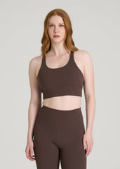 American Tall Online | Balance Crisscross Sports Bra for Tall Women in Espresso