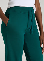 American Tall Sale | Wearever Fleece Open-Bottom Sweatpants for Tall Women in Deep Teal