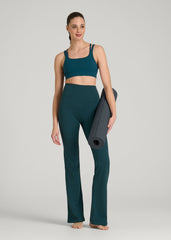 American Tall For Sale | Ultra Soft High Rise Flare Yoga Pants for Tall Women in Deep Teal Mix