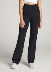 American Tall Sale | Women's Straight Leg Cotton Leggings for Tall Women in Black