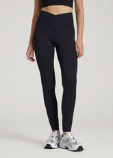 American Tall For Sale | Balance Cross Over Leggings for Tall Women in Black