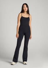 American Tall Online | Spaghetti Strap Flare Jumpsuit for Tall Women in Black