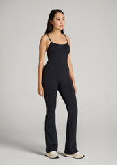 American Tall Online | Spaghetti Strap Flare Jumpsuit for Tall Women in Black