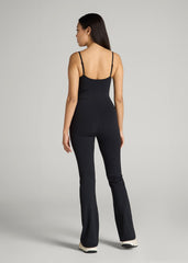 American Tall Online | Spaghetti Strap Flare Jumpsuit for Tall Women in Black