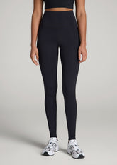 American Tall Online Shop | Balance High-Rise Leggings for Tall Women in Ribbed Black