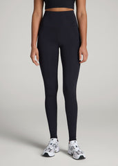 American Tall Online Shop | Balance High-Rise Leggings for Tall Women in Ribbed Black