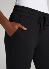 American Tall Online Shop | Open-Bottom Cozy PJ Lounge Pants for Tall Women in Black