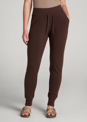 American Tall For Sale | Knit Lounge Joggers for Tall Women in Chocolate
