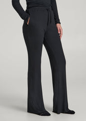 American Tall Online Shop | Ribbed Flare Pants for Tall Women in Black