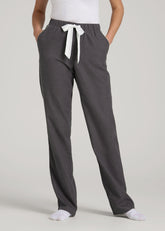 American Tall Online | Open-Bottom Flannel Pajama Pants for Tall Women in Charcoal Flannel