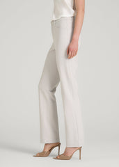 American Tall For Sale | Soft Flex Ponte Straight Leg Pants for Tall Women in White Sand