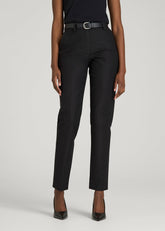 American Tall Online | Stretch Linen Blend Dress Pants for Tall Women in Black
