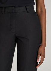 American Tall Online | Stretch Linen Blend Dress Pants for Tall Women in Black