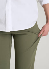 American Tall Online Shop | Freedom Flex Slim Straight Leg Dress Pants for Tall Women in Olive