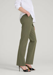 American Tall Online Shop | Freedom Flex Slim Straight Leg Dress Pants for Tall Women in Olive