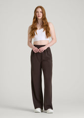American Tall For Sale | Soft Motion Pleated Wide Leg Pant for Tall Women in Espresso