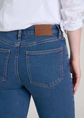 American Tall Online Shop | Harper High-Rise Straight Stretch Jeans for Tall Women in New Colorado Blue